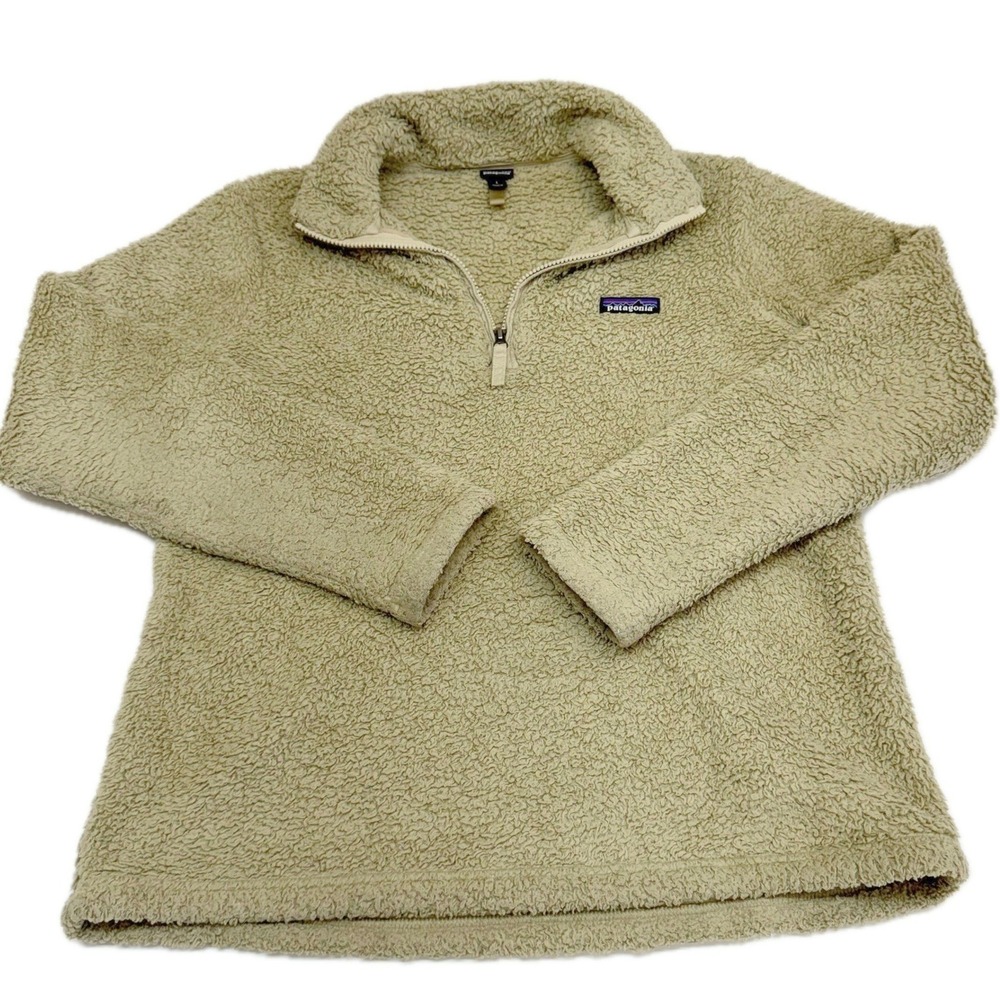 Patagonia Pullover Womens Large Tan Los Gatos Fleece Gorpcore Cabin Pullover - Picture 2 of 10
